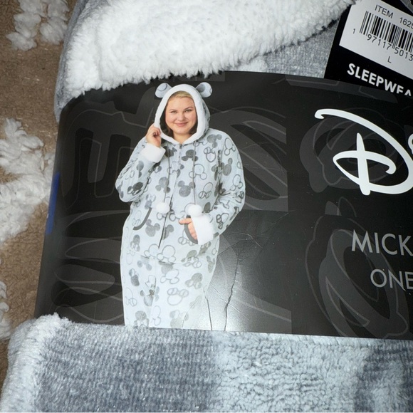 Disney Gray and White Mickey & Minnie Pajama - Picture 2 of 2